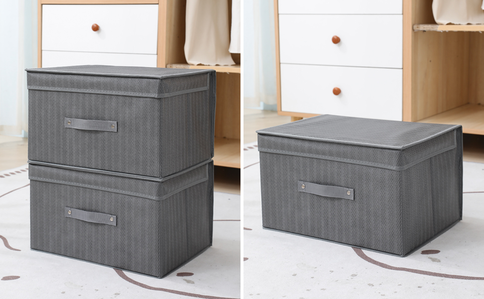 HomeStorie Clothes Storage Box Wardrobe Organizer, Pack of 1, 40x30x25