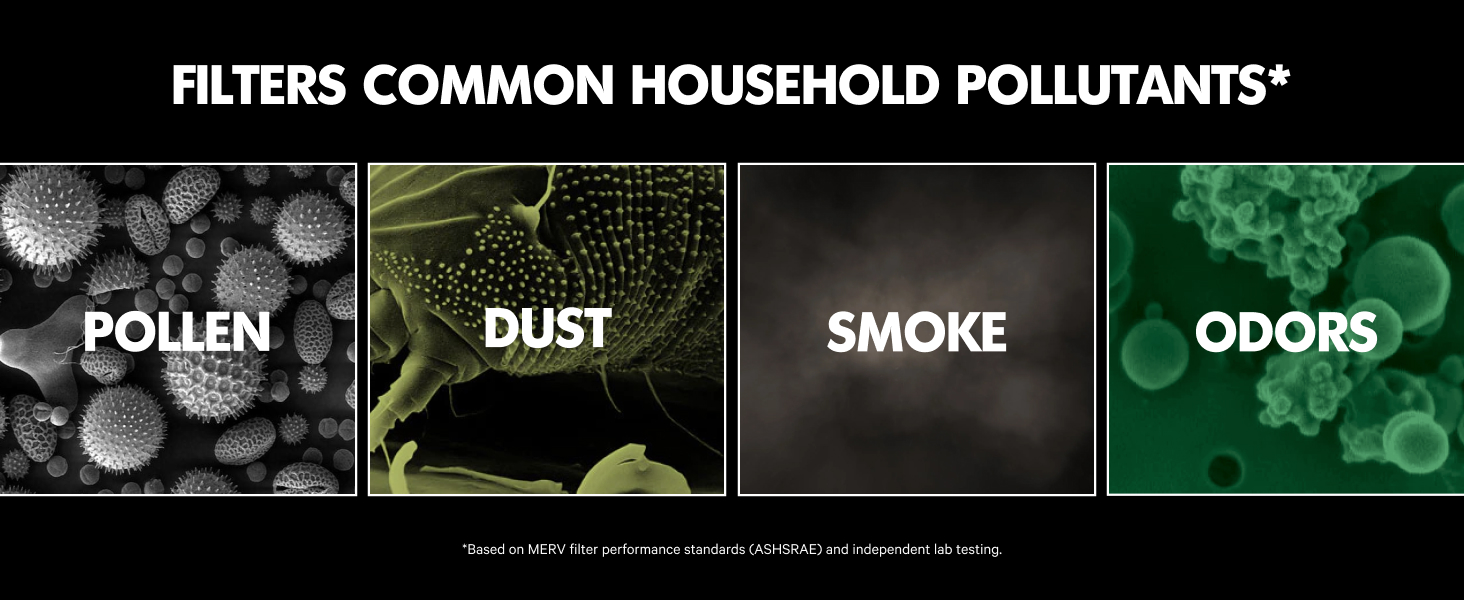 Air purifiers for home, PuroAir HEPA room air purifier filters common pollen, dust, smoke and odors