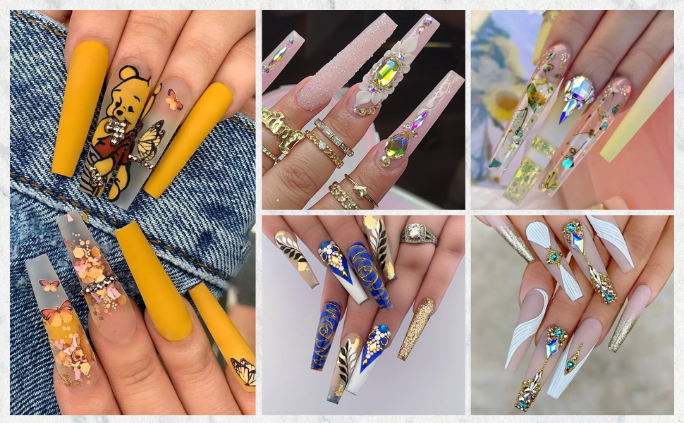 504Pcs XXXL Clear False Nails