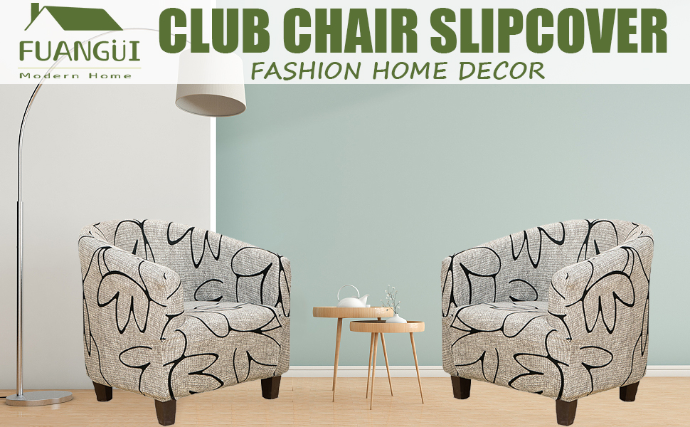 FUANGUI Club Chair Slipcover 1Piece Tub Chair Cover