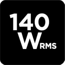 Potencia de audio de 140 WRMS