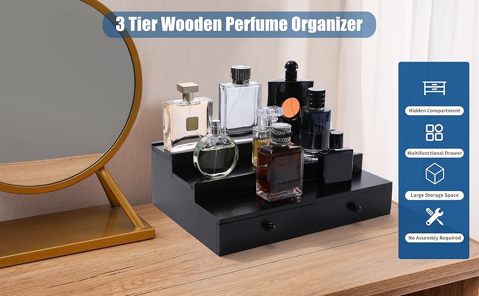 Boulphia Perfume Organizer for Dresser, Cologne Organizer