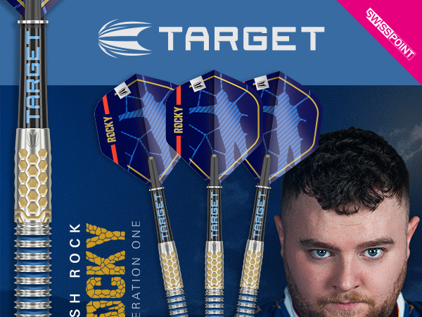 Target Darts Josh Rock Gen 1 Steel Tip Swiss Point Darts, 90