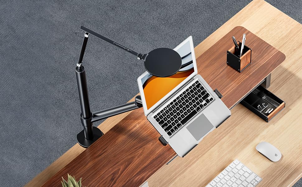 SHUOSUO Walnut Wood Desk Tray with Pen Holder Set, Natural Wooden & Aluminium Desk Office Draw Organizer Tray for Keys, Pen, Watch 11 Commercial Office Space