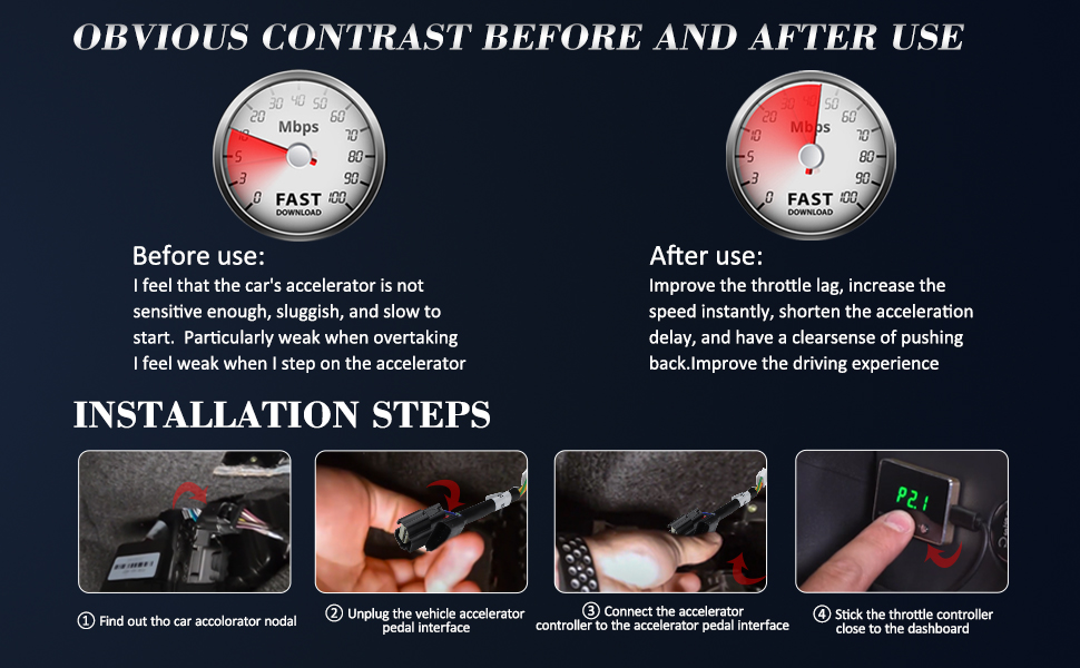 YIBEICO Throttle Response Controller, 9 Drive 9Mode Smart