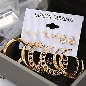 gold earrings