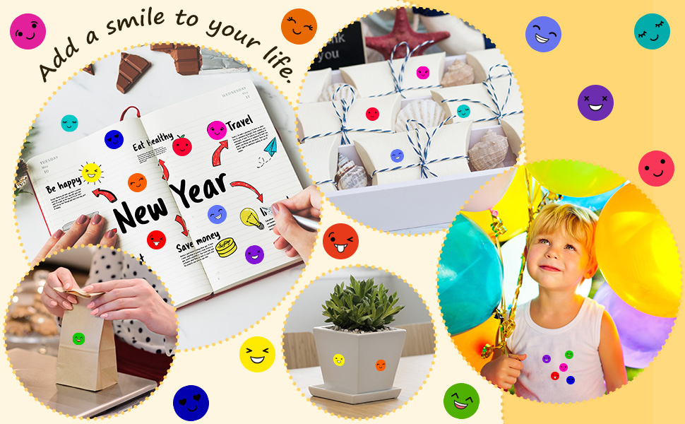 smile face stickers