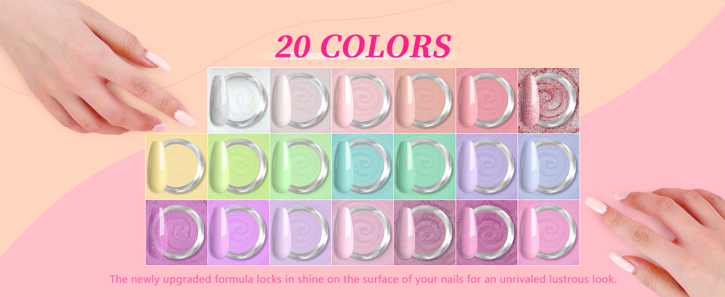 SAVILAND Dip Powder Nail Kit Starter 20 Colors Spring