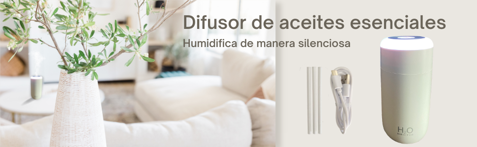 difusor aromas humidificador aceites esenciales silencioso bebe ambientador aromaterapia