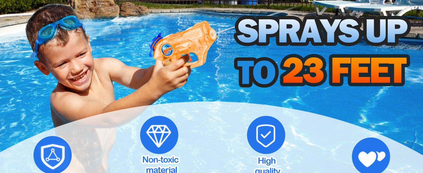 4 Pack Mini Water Gun for Kids Toddler