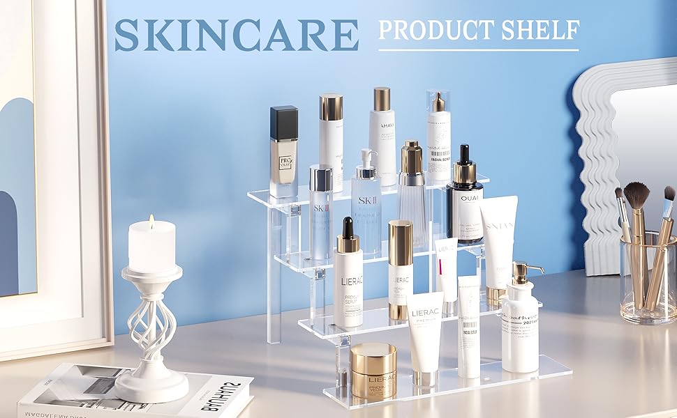 Grarry Perfume Organizer, Acrylic Risers Display Stands,Clear Diaplay