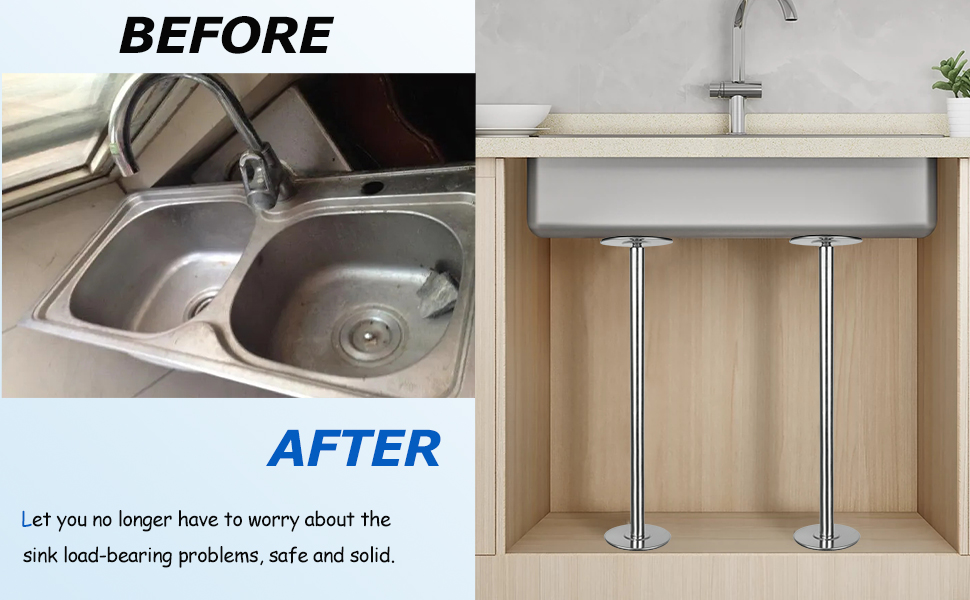 Upgrade Undermount Sink Brackets, Adjustable Undermount Sink Support