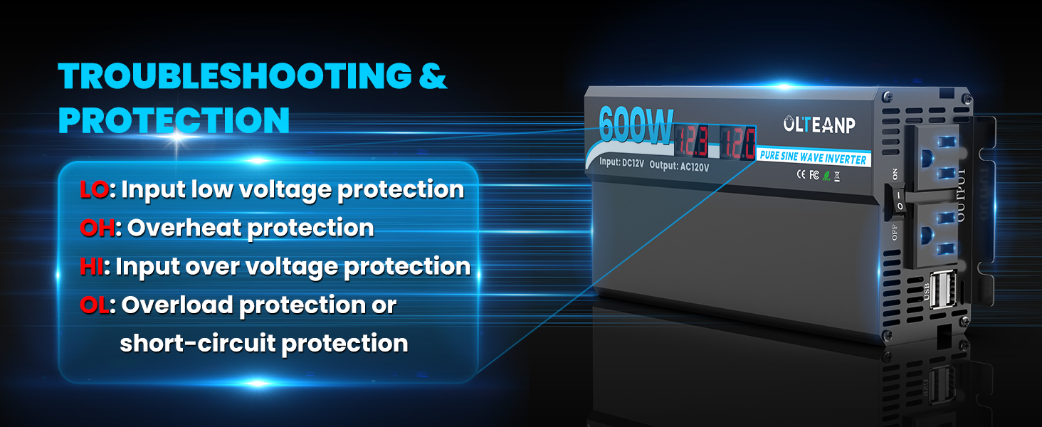 car power inverter with lcd scren