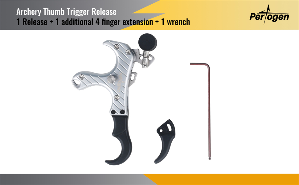 Perogen Archery Thumb Trigger Release for Compound Bow, 3