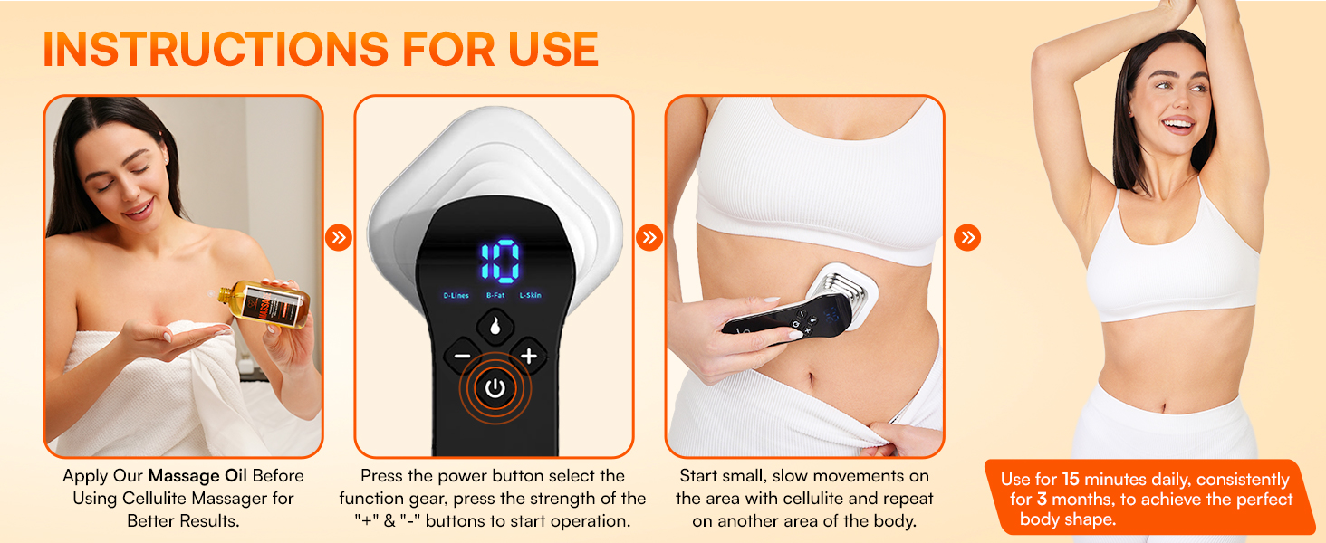 Instructions to use Cellulite massager