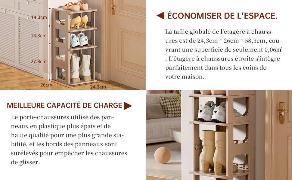 HAIXIN Etagere Chaussure, Porte Chaussures empilable Meuble en