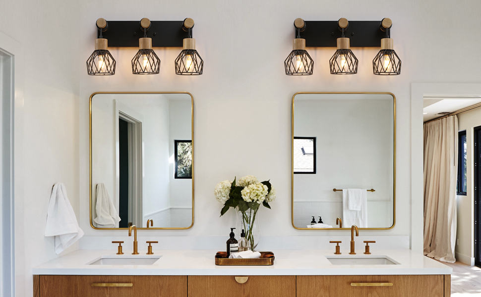 Bathroom Lighting Fixtures Over Mirror, 3Light Bathroom Vanity Light