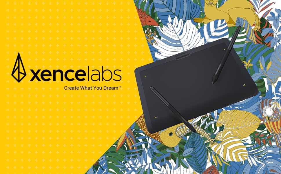 XENCELABS, Graphic Tablet Medium, Wireless Drawing Tablet with 2
