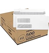500#9 Double Window Security Envelopes, HERKKA No.9 Double Window Business Envelopes Designed for...