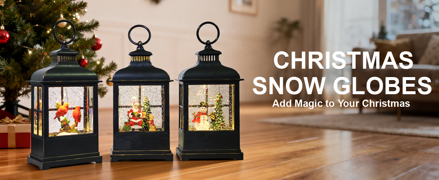 Christmas snow globes