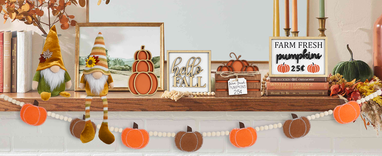 Fall Tiered Tray Decor