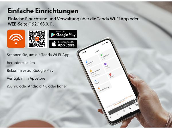 Tenda 4G03 Pro 4G LTE WLAN Router für SIM Karte
