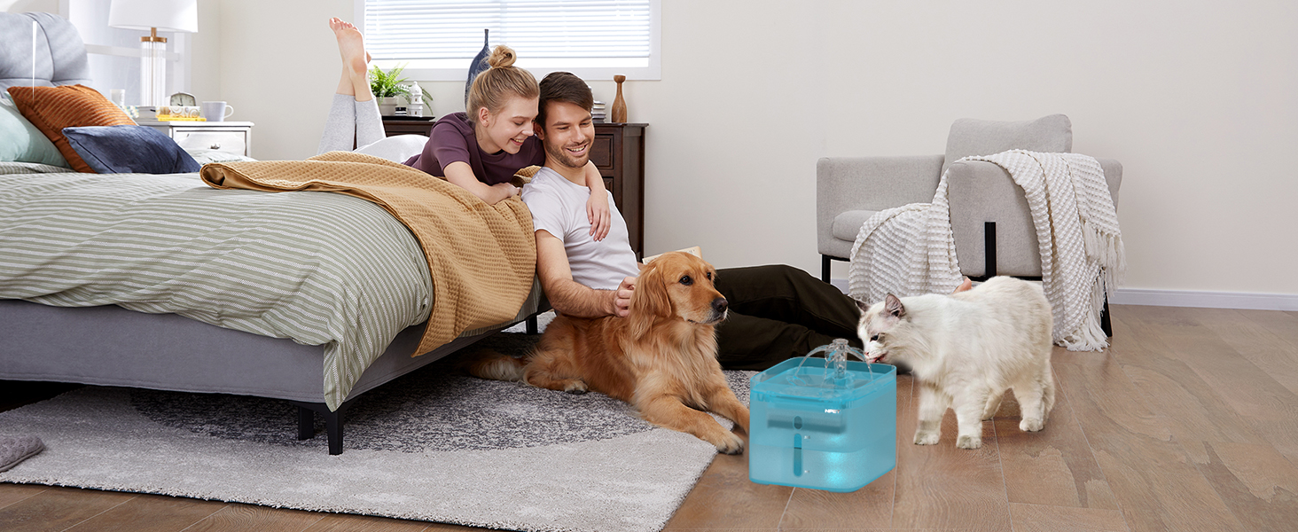 NPET Cat Water Fountain, 101oz/3L Automatic Dog Water Bowl