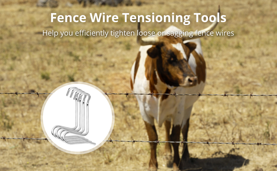 Homaisson Fence Wire Tensioning Tools, 40 Pcs Barbed Wire