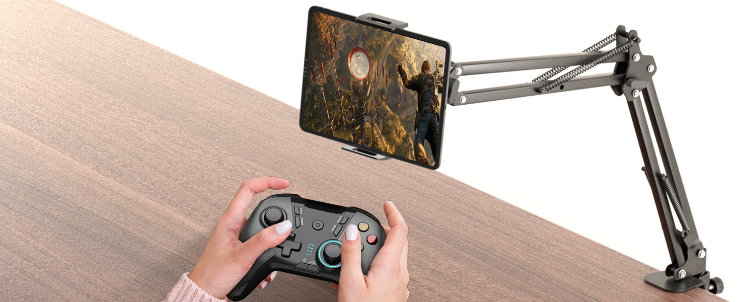PEYOU Tablet Halterung Bett für Ständerhalter, 360 Grad Drehbarer IPad Halterung Bett mit