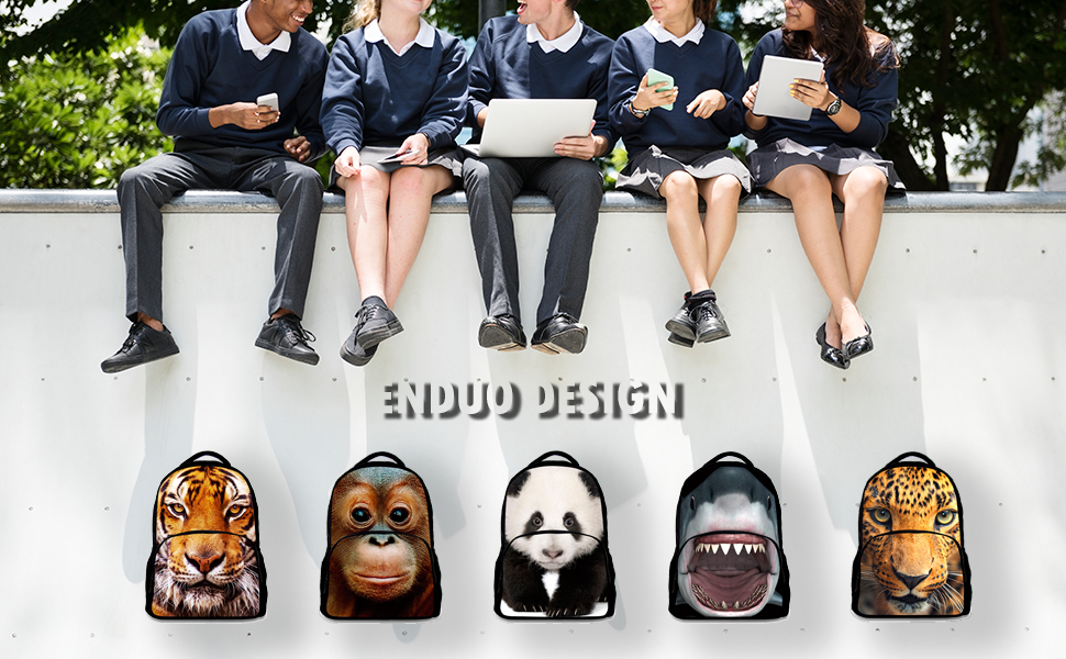Amazon.com: ENDUO DESIGN Animal School Bag Shark Backpack