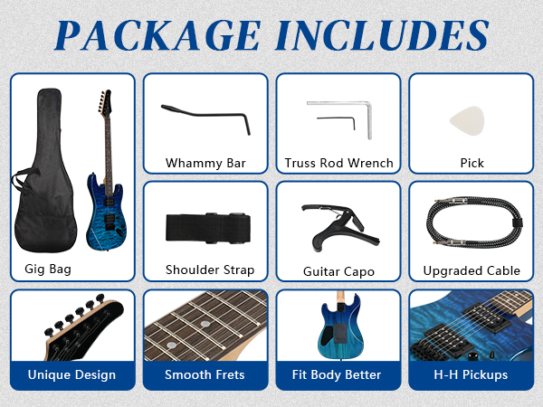 Amazon.com: Ktaxon 39 Inch Electric Guitar, Full Size Solid