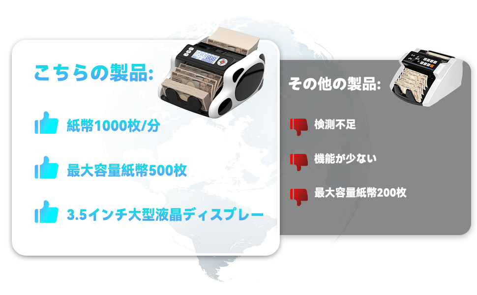 【開封・未使用】紙幣カウンター 2025年新紙幣に対応 業務用 マネーカウンター Amazon | 紙幣カウンター【2025新紙幣対応・日本専用】マネー