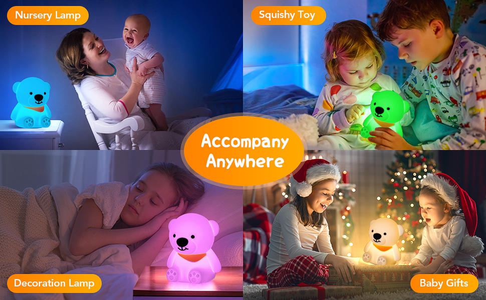 led night lights kids night lights nursery lamp night lamp for bedroom lamps for girls bedroom kids