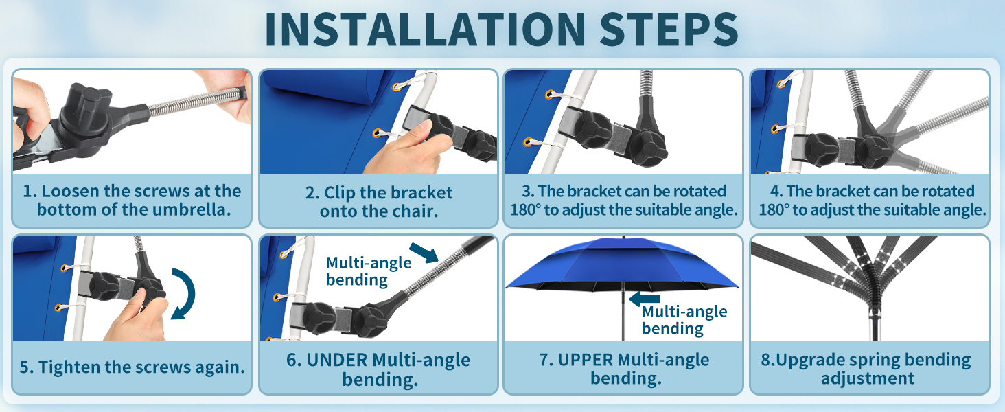 Chair Umbrella with Clamp