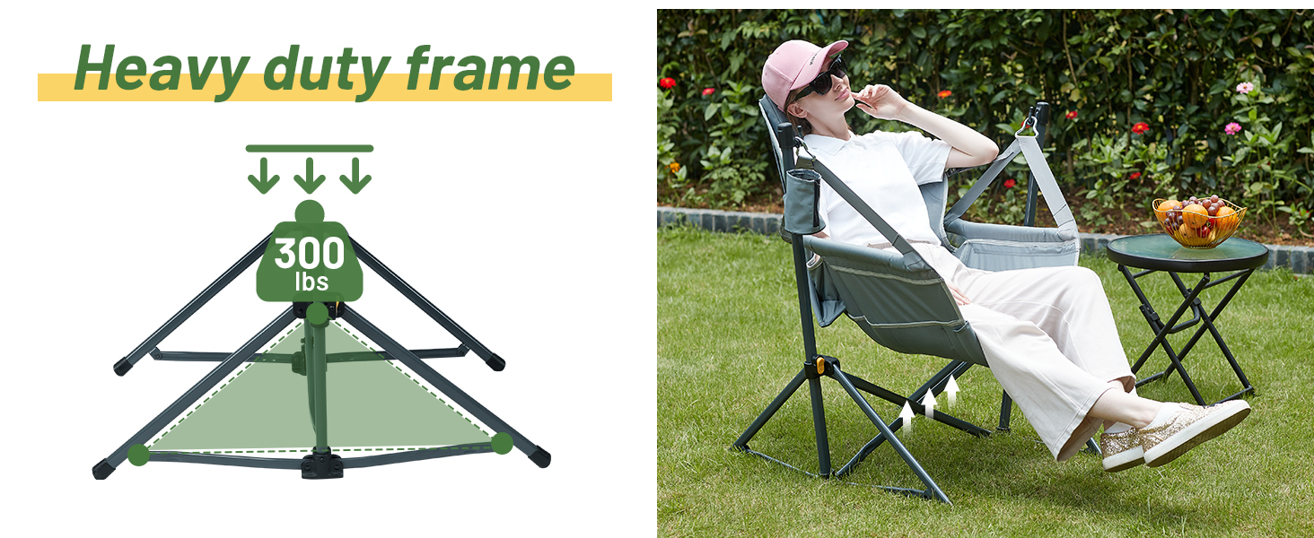 TIMBER RIDGE Hammock Camping Chair with Adjustable Backrest