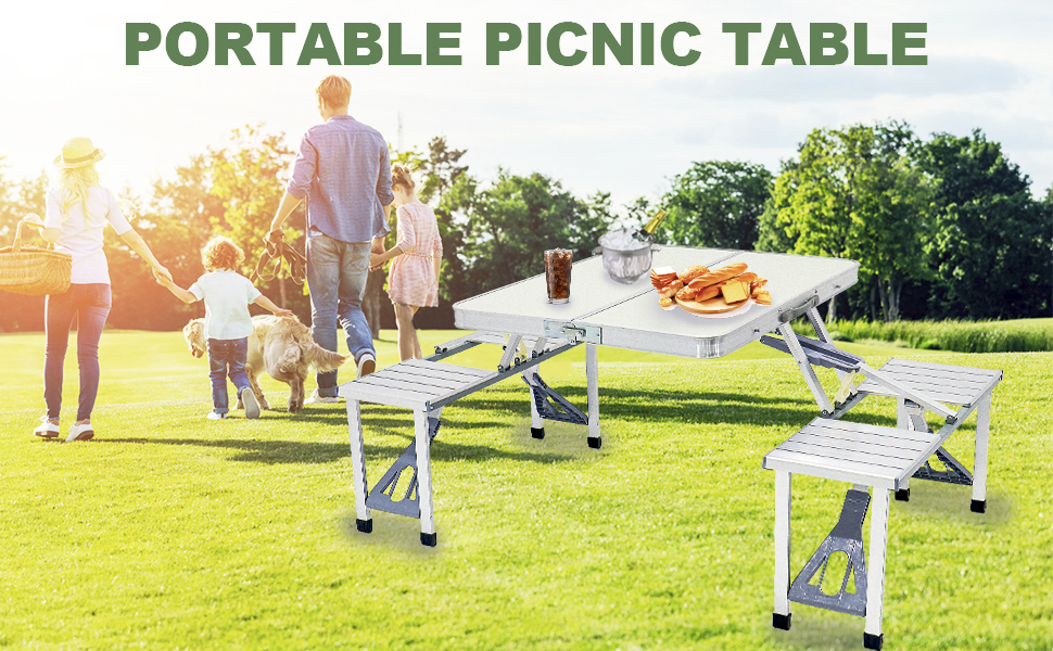 aluminum foldable table,aluminium foldable table chair,camping suitcase table