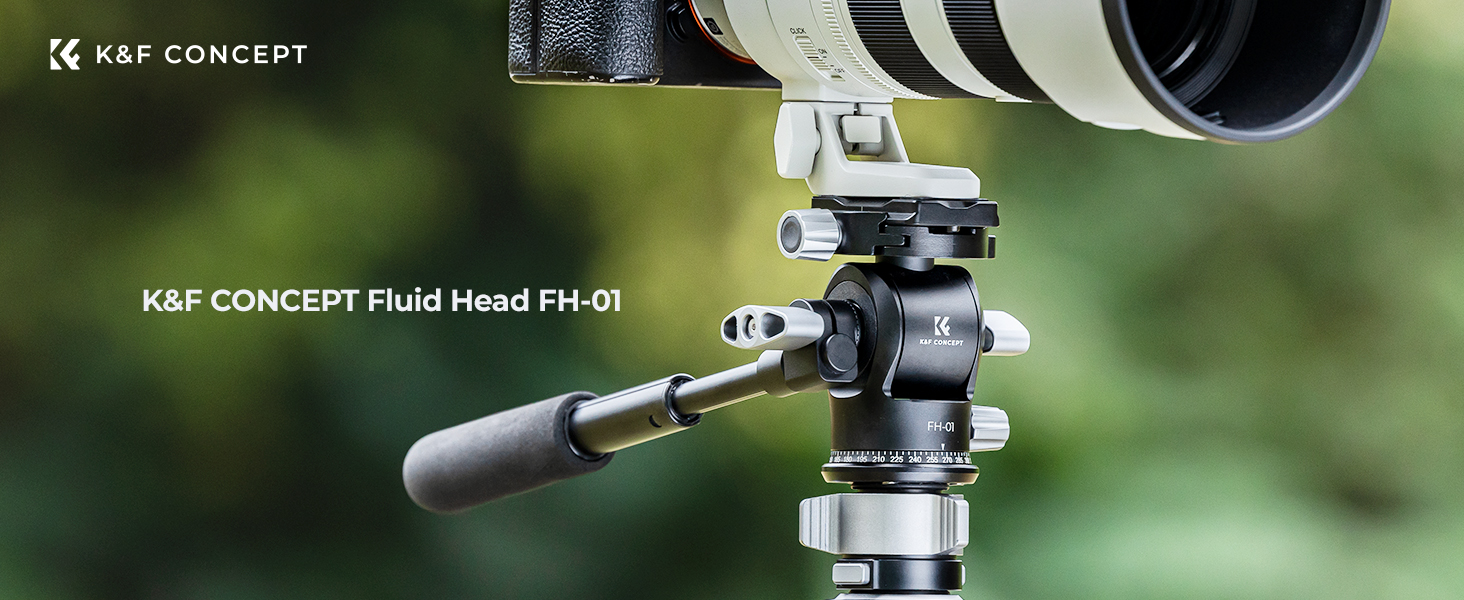 K&F Concept Fluid Head，SilkySmooth (Exclusive Damping