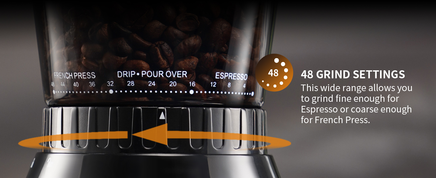 SHARDOR Antistatic Conical Burr Coffee Grinder with