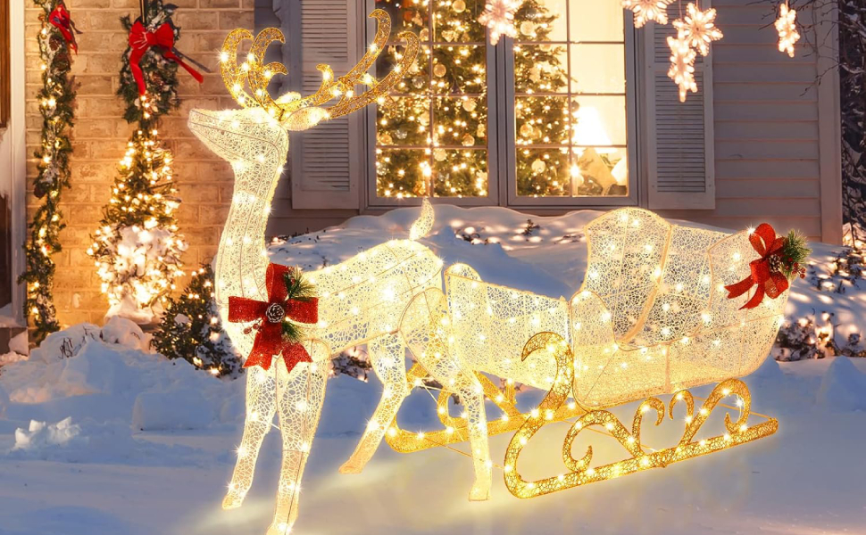 Lighted Christmas Sleigh