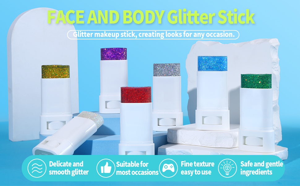 UCANBE Red Body Glitter, Face Glitter Stick for Singer