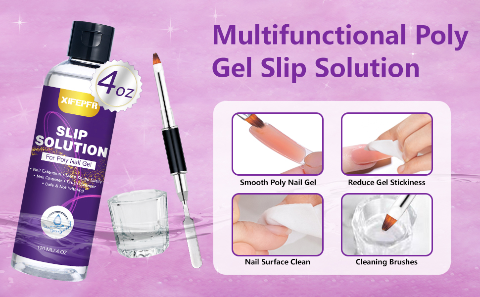 XIFEPFR Poly Gel Slip Solution, 4 Oz Slip Solution for