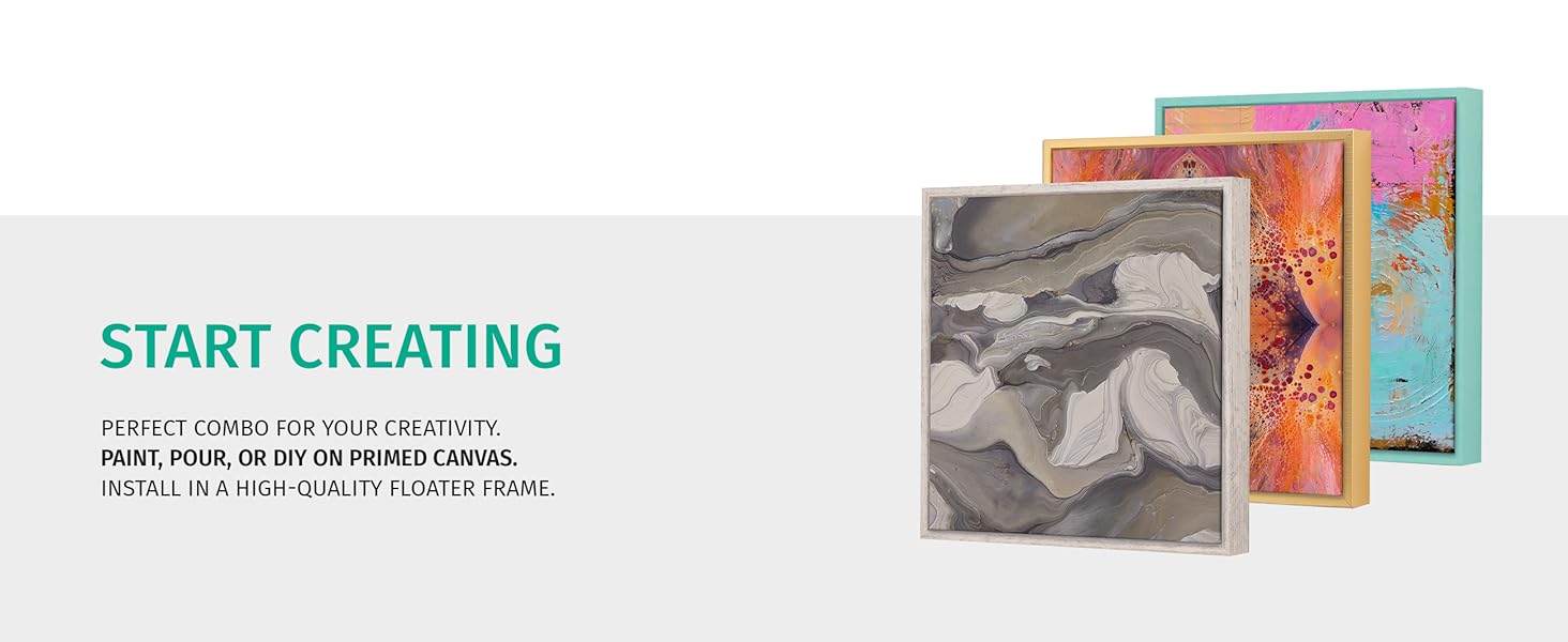 PIXY CANVAS Value pack of 32x32 Stretched Canvas 3/4 (0.75