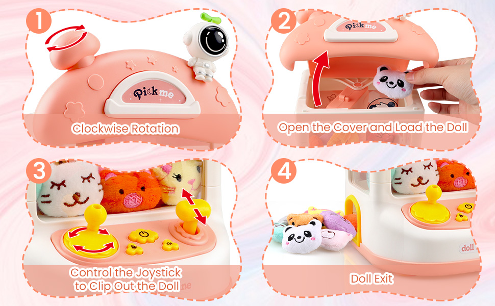 YOTOY Mini Claw Machine Toys for Kids Age 3 4 5 6 7 8 Years