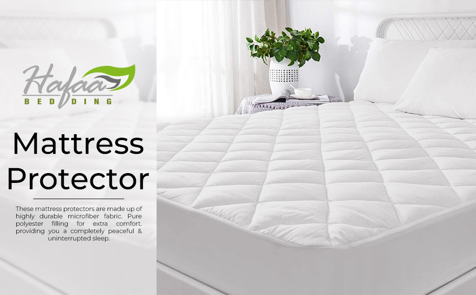 Hafaa Mattress Protector Double Bed Extra Deep 30 Cm Fitted Stretch