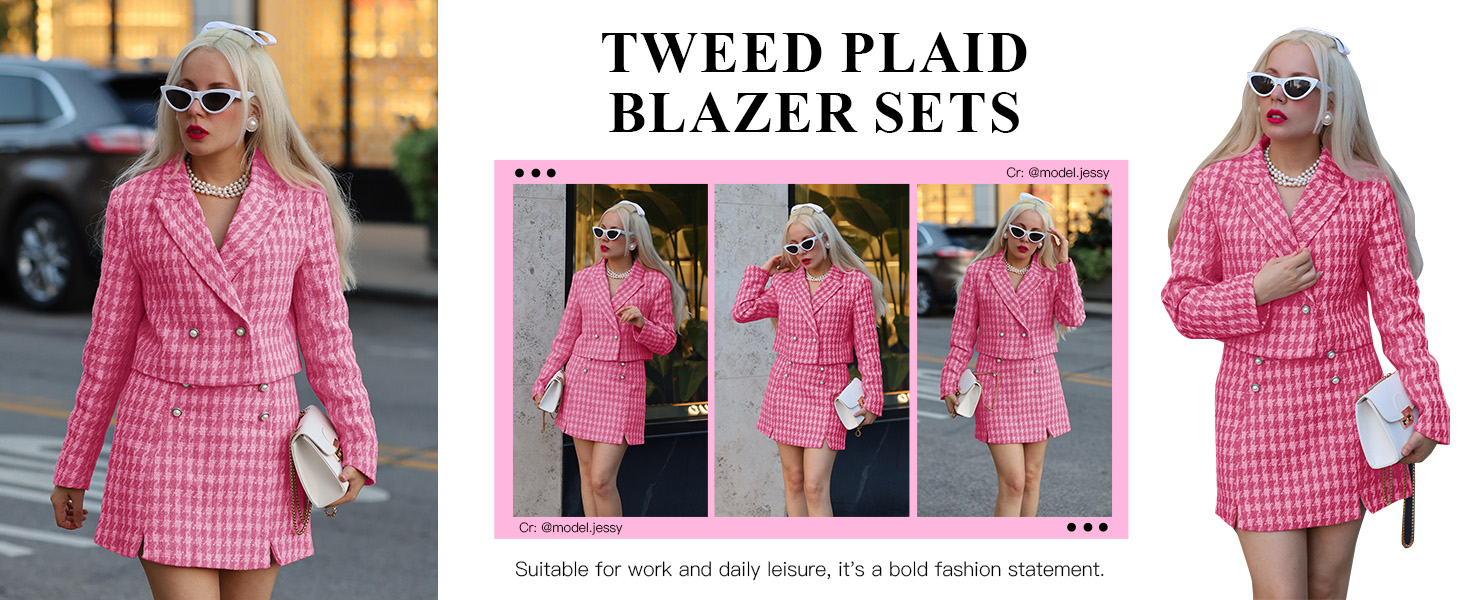 Tweed Blazer Sets