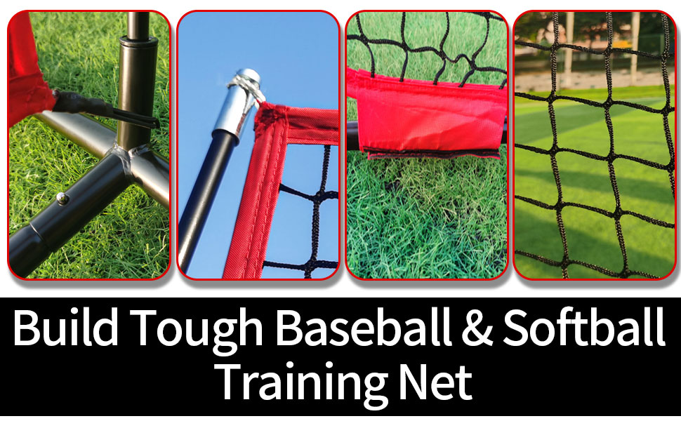 7'x7' Baseball Practice Net for Hitting and Pitching, Portable Softball