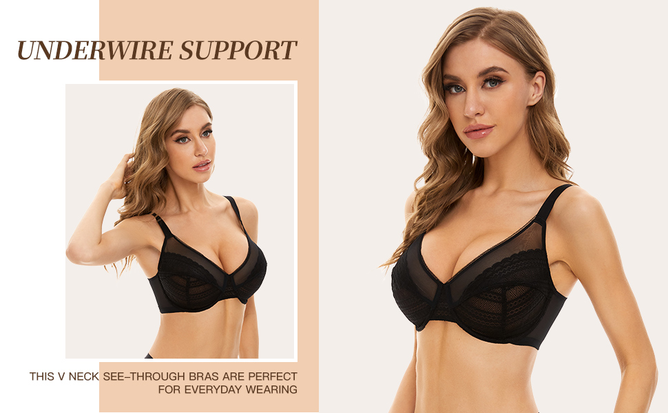 bra for women lace bra sheer lace bra underwire bra see through bra underwire support bra sexy bra