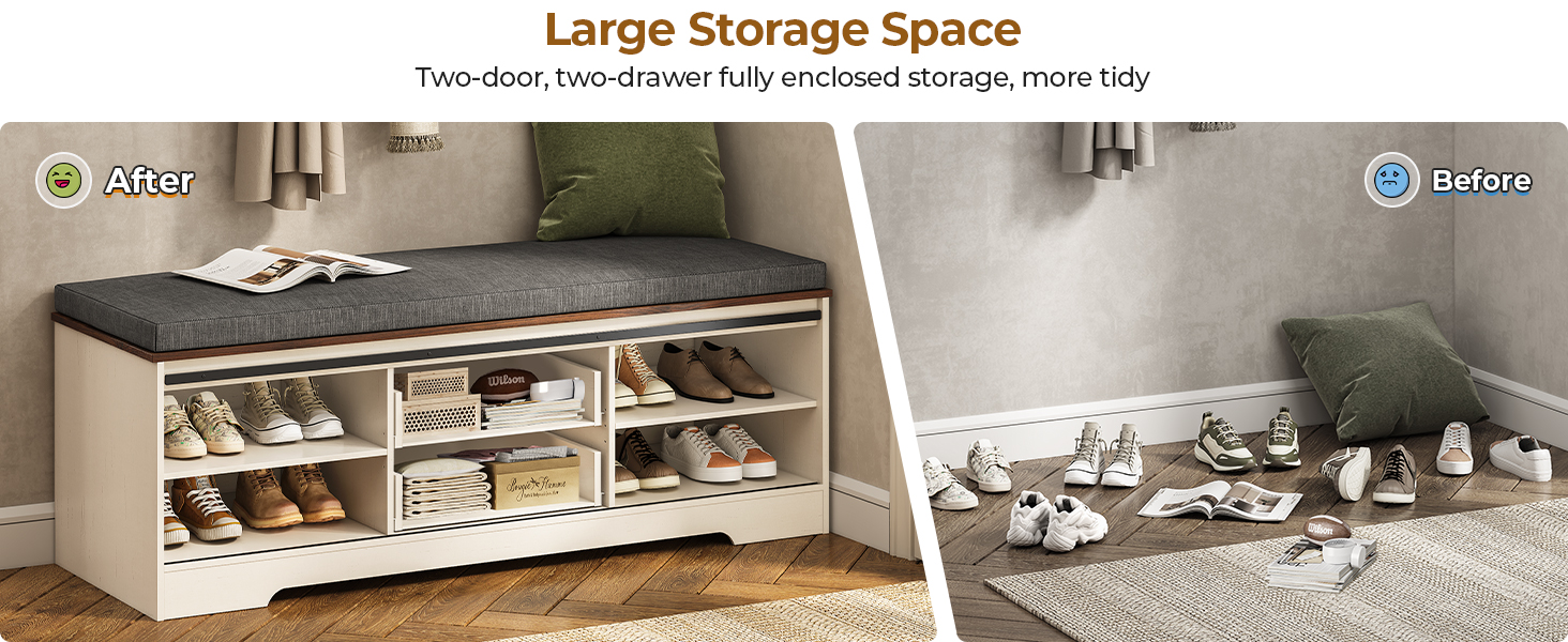 bench storage shoe entryway seat rack seating cushion small benches entry hallway room shoes