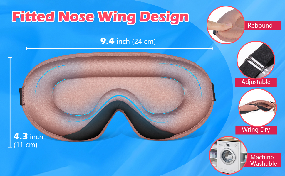 3D Sleep Eye Mask for Men Women, Zero Eye Pressure 3D