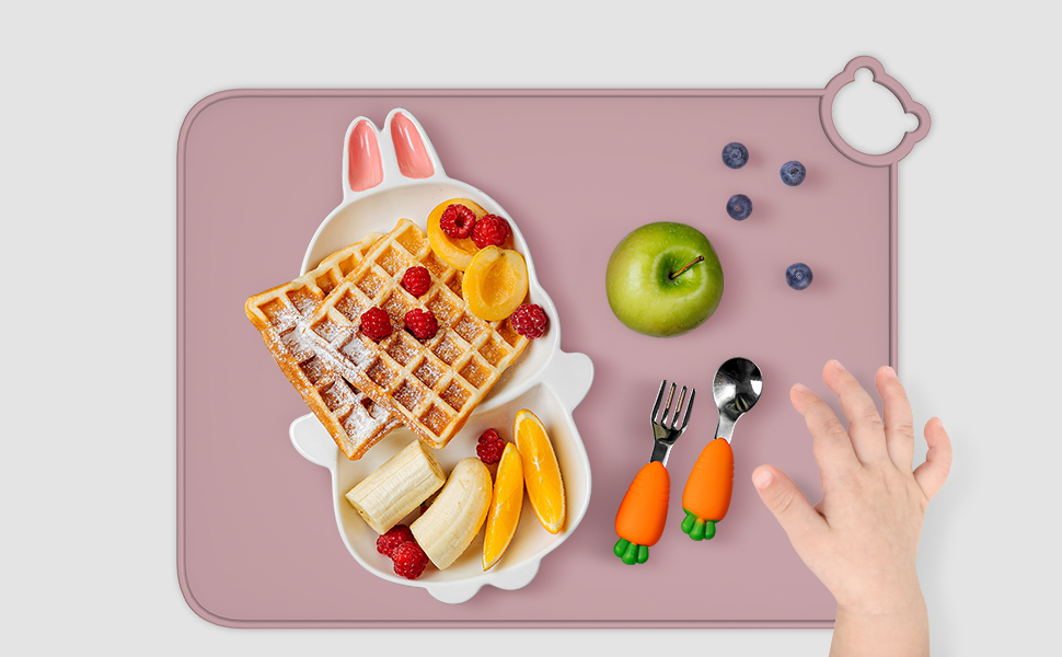 ME.FAN Silicone Placemats for Kids Baby Toddlers NonSlip